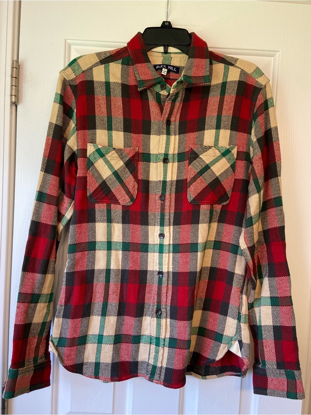 Mens Alex Mill Plaid Chore Button Up Shirt Sz Medium